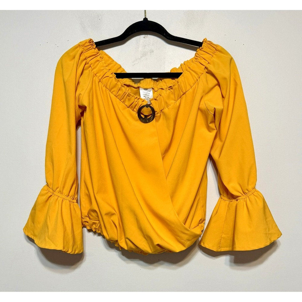 Tissini Cottagecore Peasant Top Womens Size Large Romantic‎ Boho Soft Girl Indie